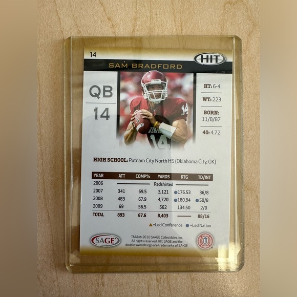 Sam Bradford football cards in great condition. (3) - Picture 8 of 8